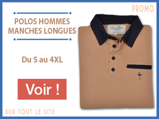 Polos homme manches longues